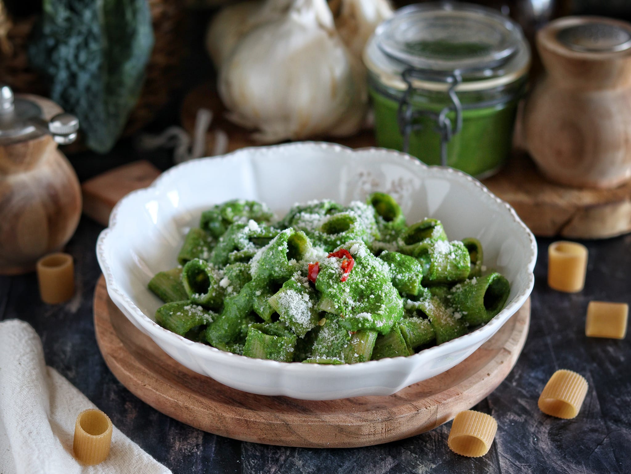 Pasta met boerenkoolpesto