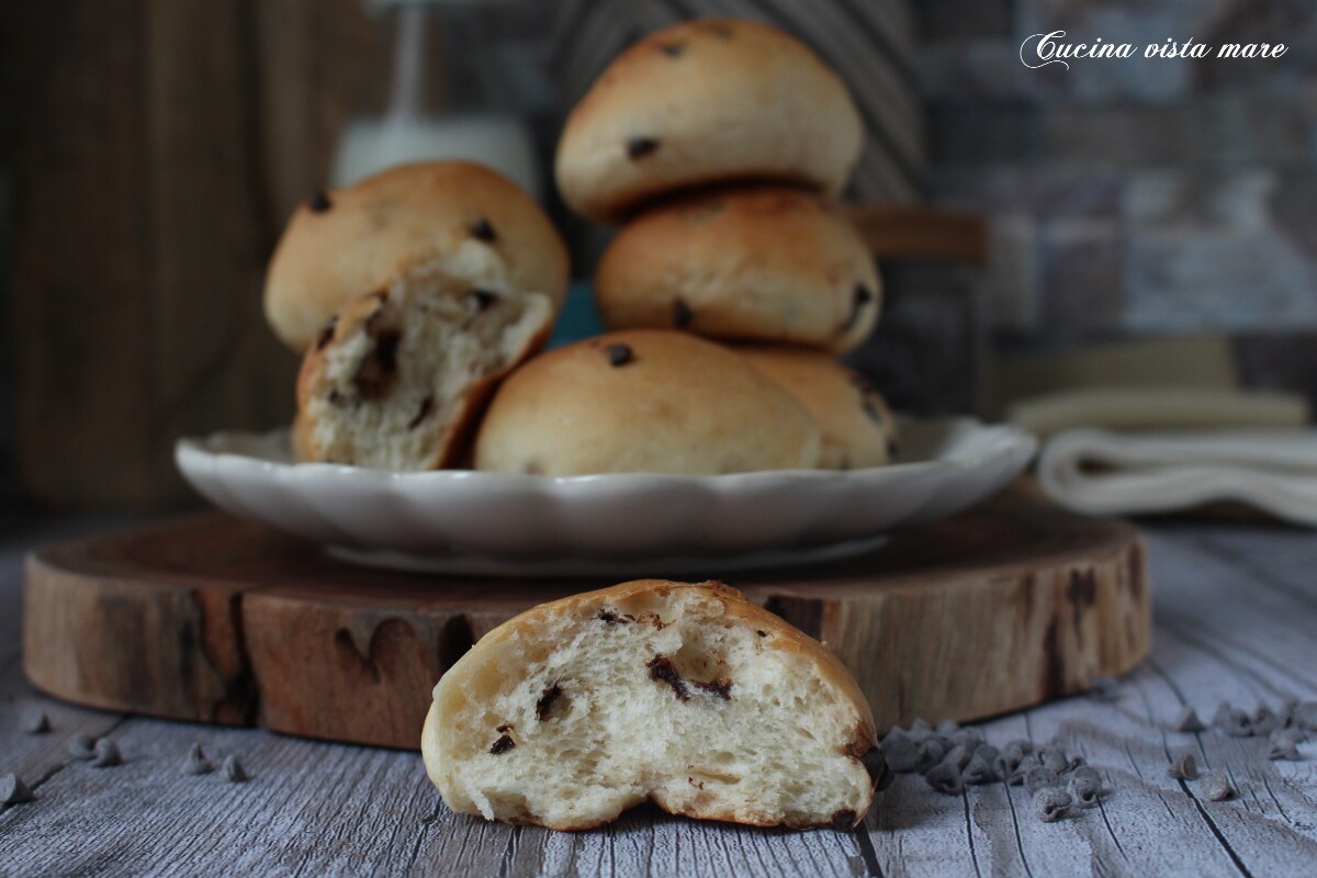 Broodjes met chocolade druppels