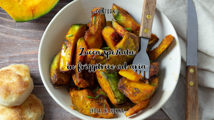 Kruidige pompoen in de airfryer