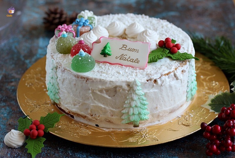 Kerst chiffon cake