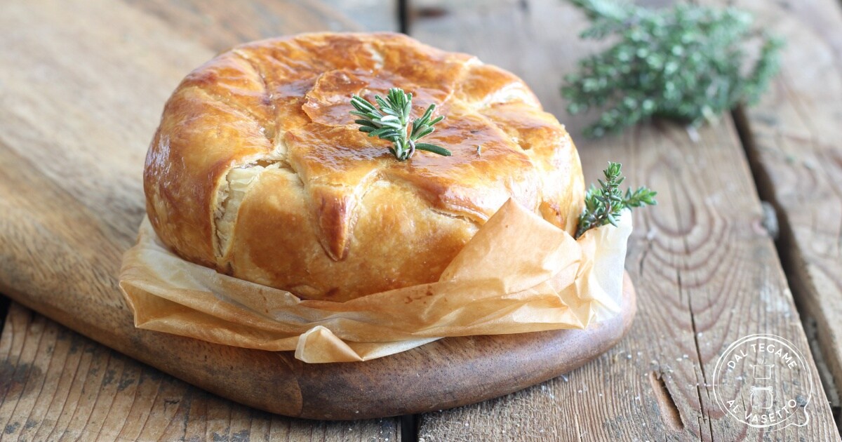 Camembert in bladerdeeg in de airfryer