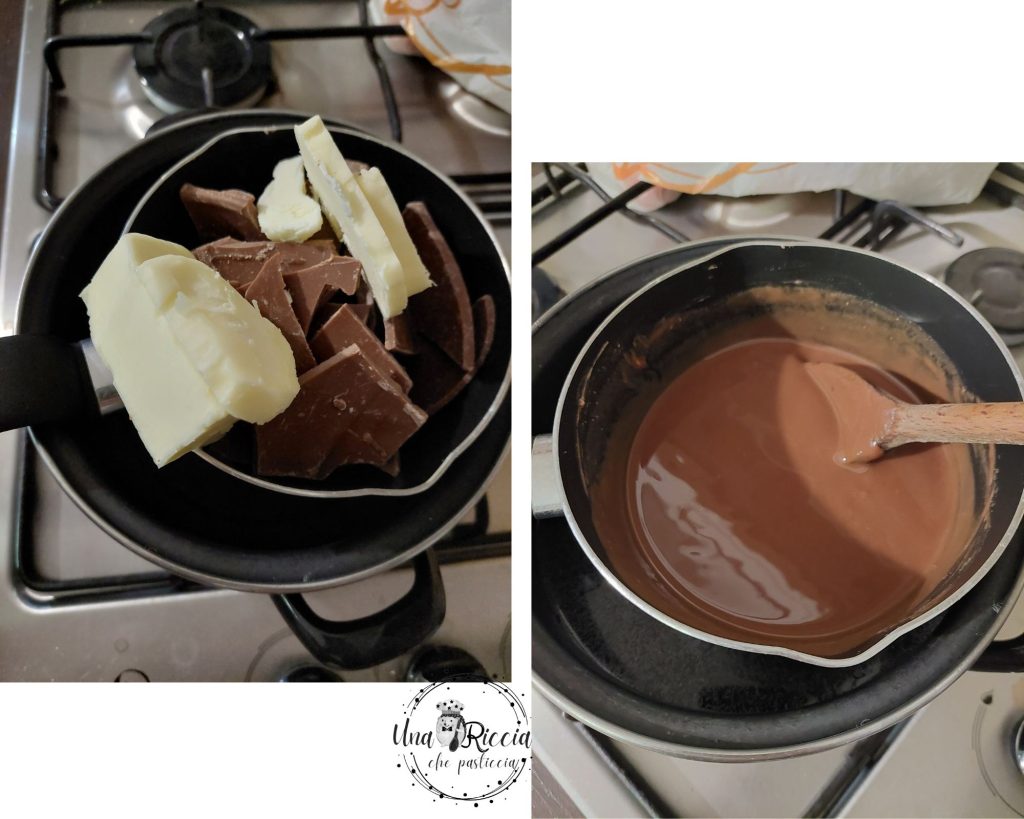 Chocolade au bain-marie brownies
