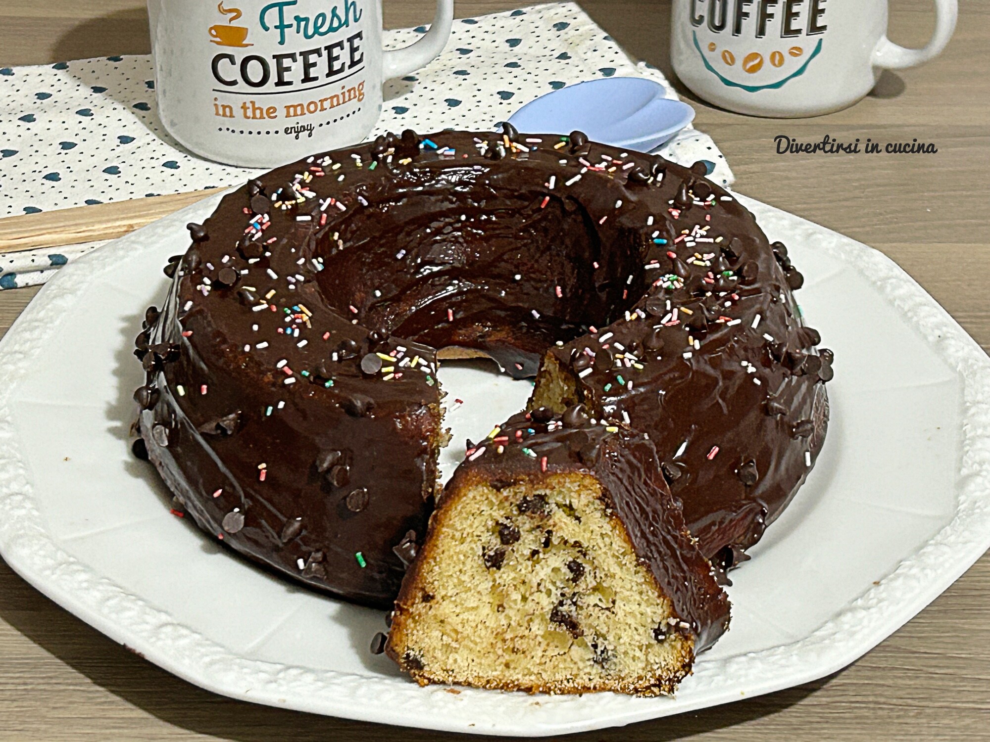 Chocolade geglazuurde krans