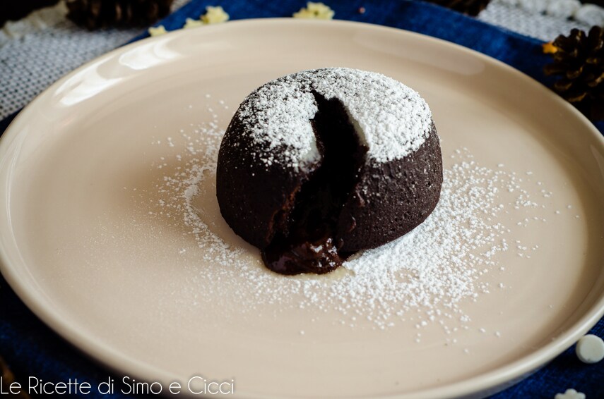 Chocoladecakeje met een zachte kern