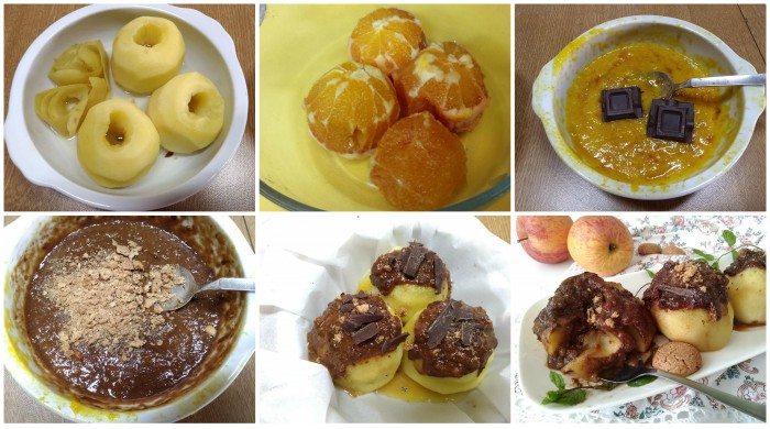 Gevulde appels met chocolade en amaretti