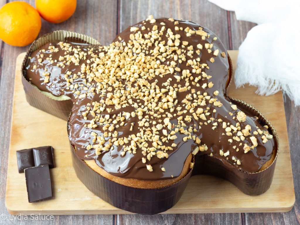 Chocolade en sinaasappel colomba