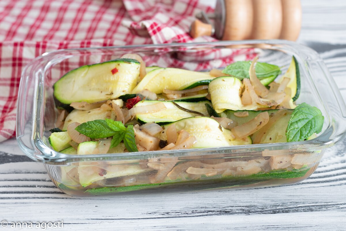 Courgette in carpione Piëmontese bijgerecht