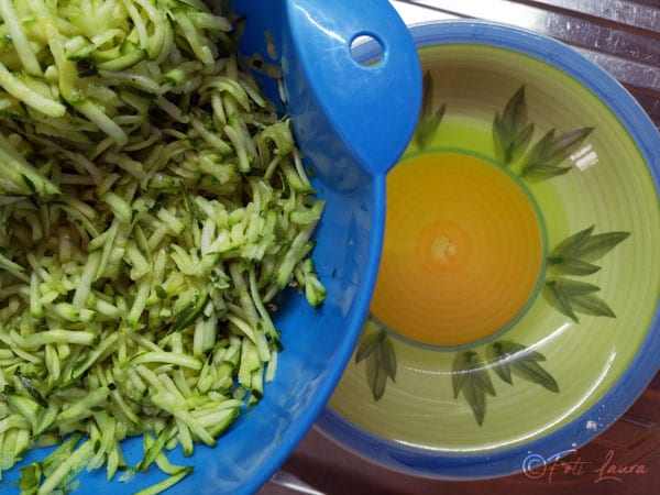 Courgettes die water hebben verloren