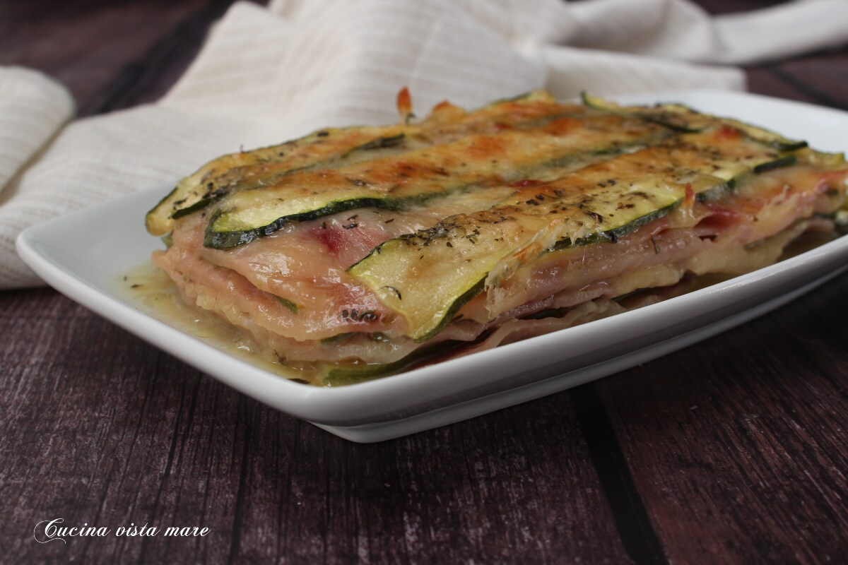 Courgettetaart met ham