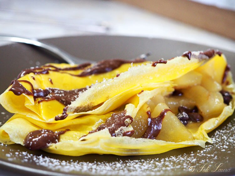 crêpes peren en chocolade