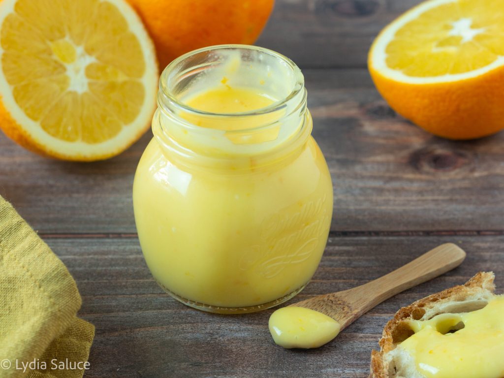 Sinaasappelmousse orange curd