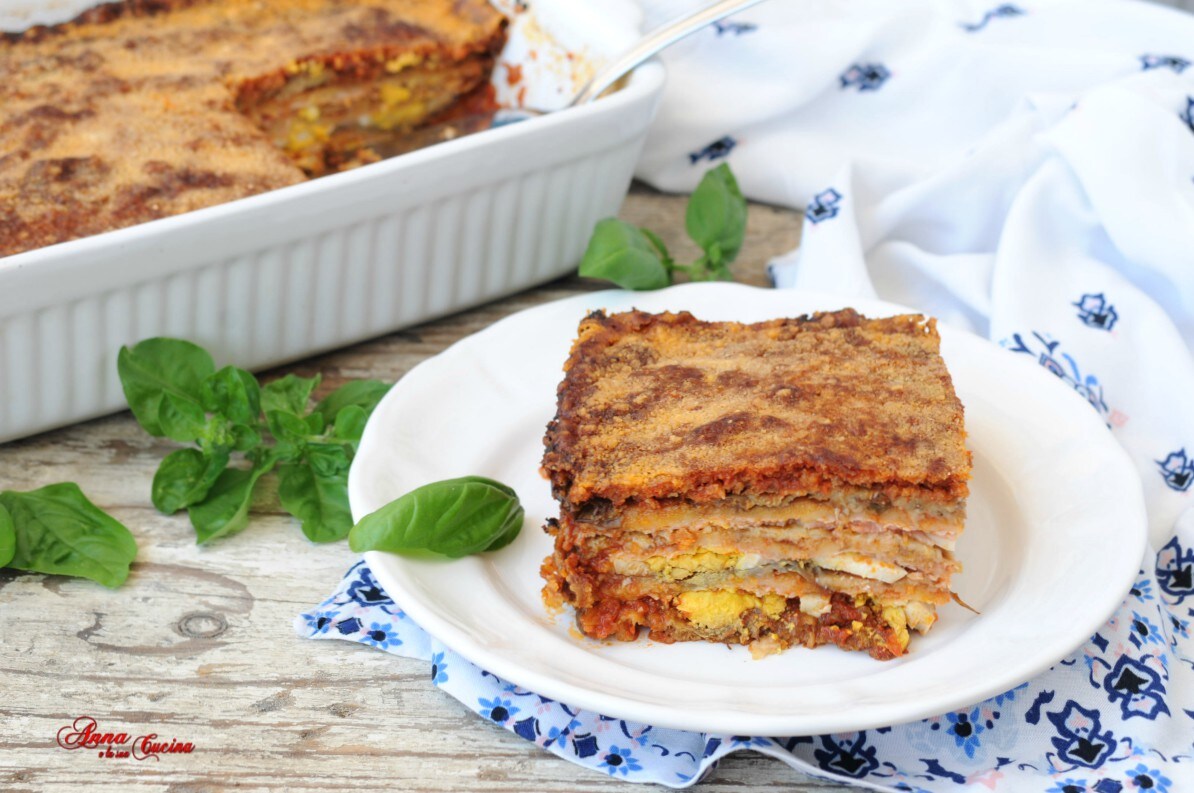 Aubergine Parmigiana met weinig tomaat Calabrese recept