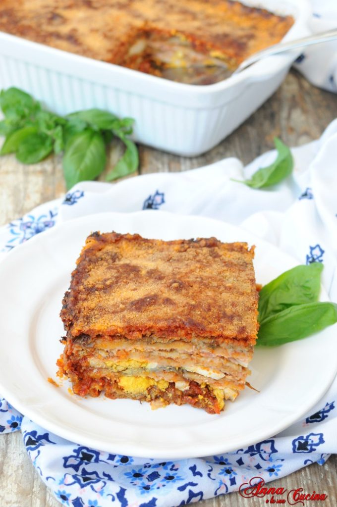 Aubergine Parmigiana met weinig tomaat