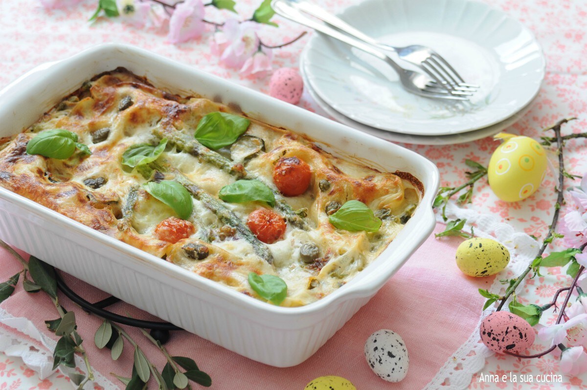 Lasagne met lentegroenten