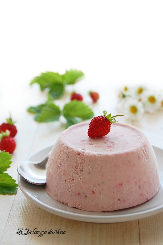 snelle aardbeien semifreddo