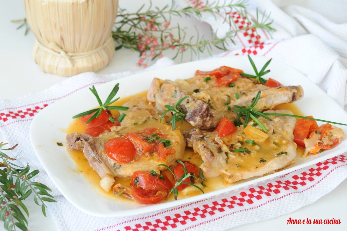 Varkenskoteletten gearomatiseerd met mistichella