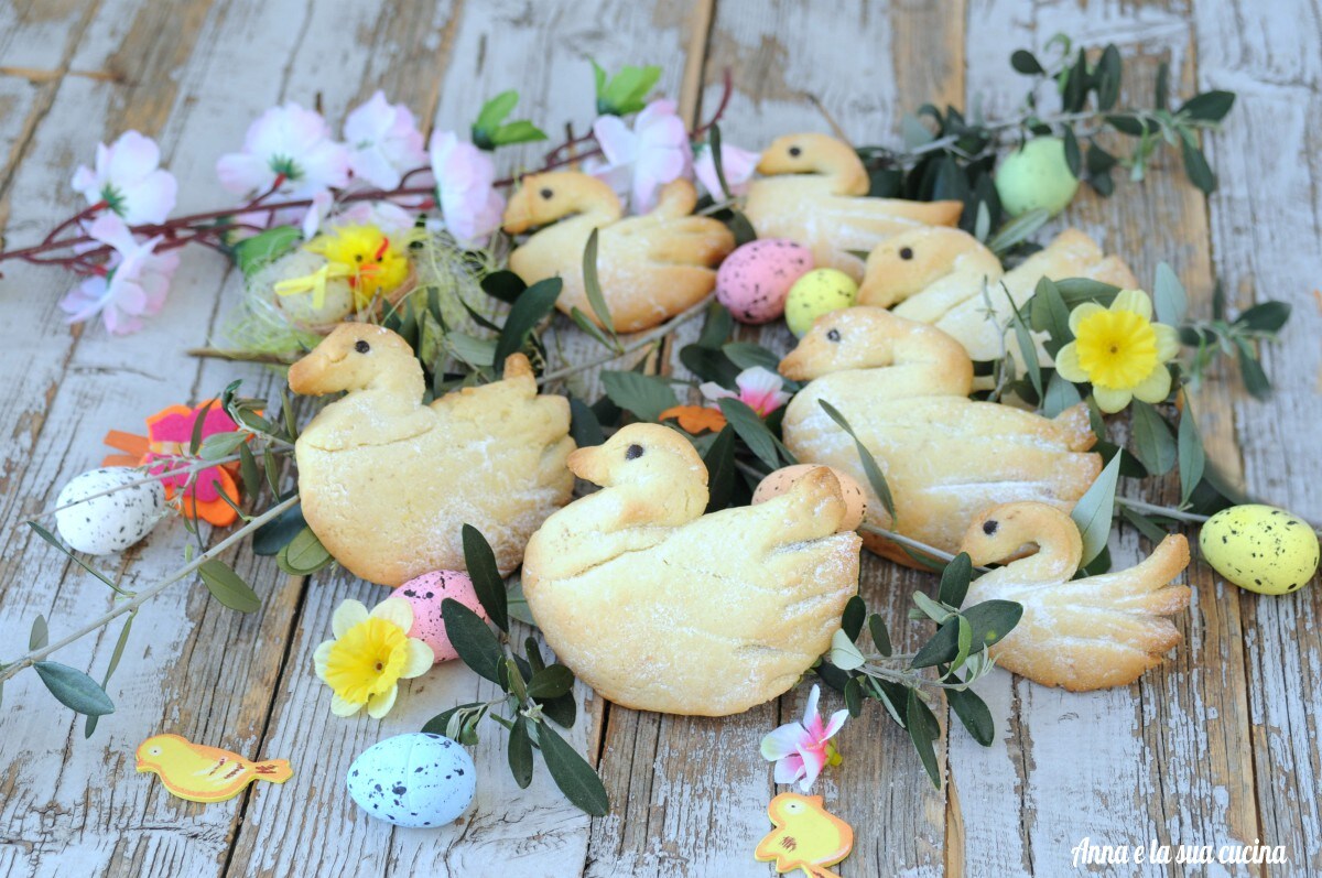 Koekjes met Nutella in eendenvorm