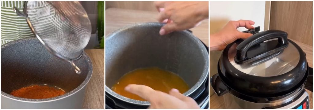 Dahl van linzen met multicooker