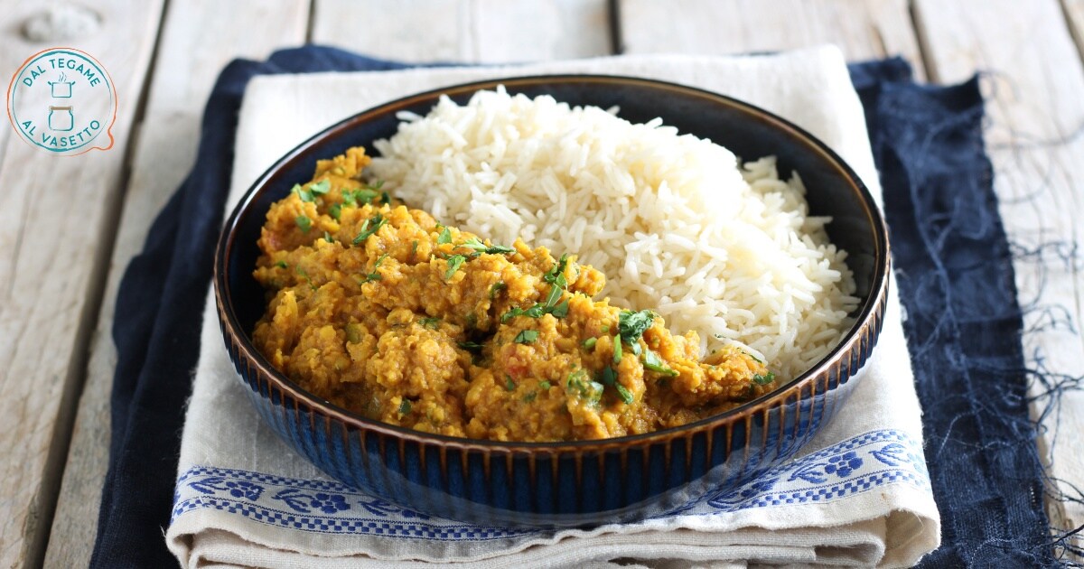 Dahl van linzen met multicooker