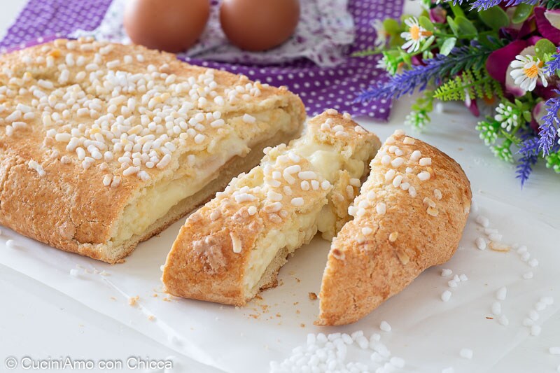Deegstrudel met room en appels