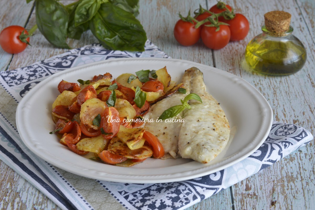 Doradefilet met cherrytomaatjes en aardappelen