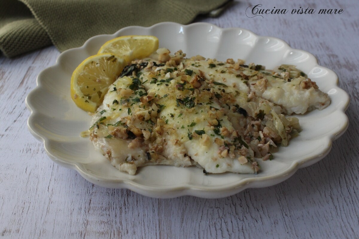 Doradefilets met kruiden en noten