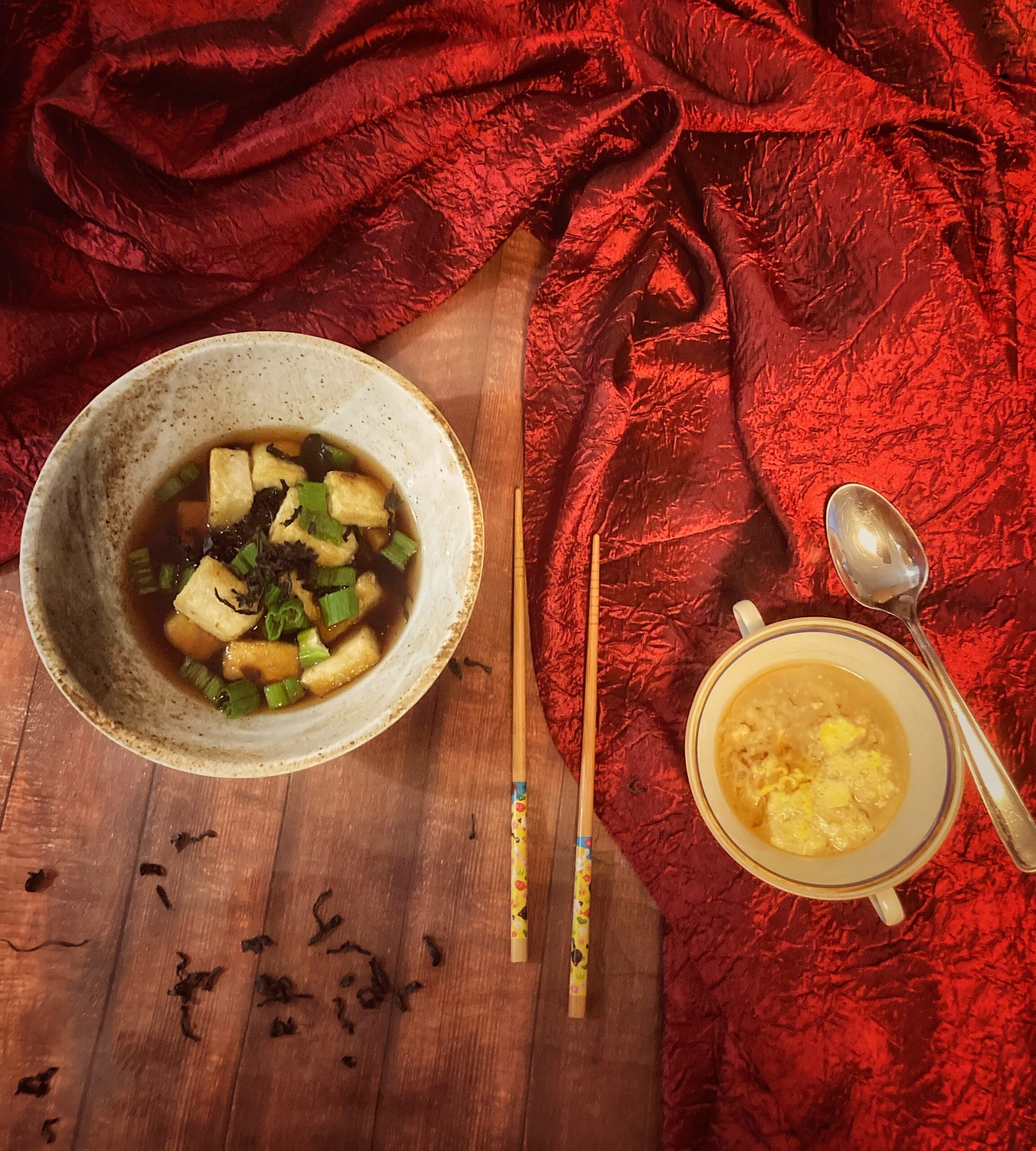 Agedashi tofu en Chawanmushi (Japan)