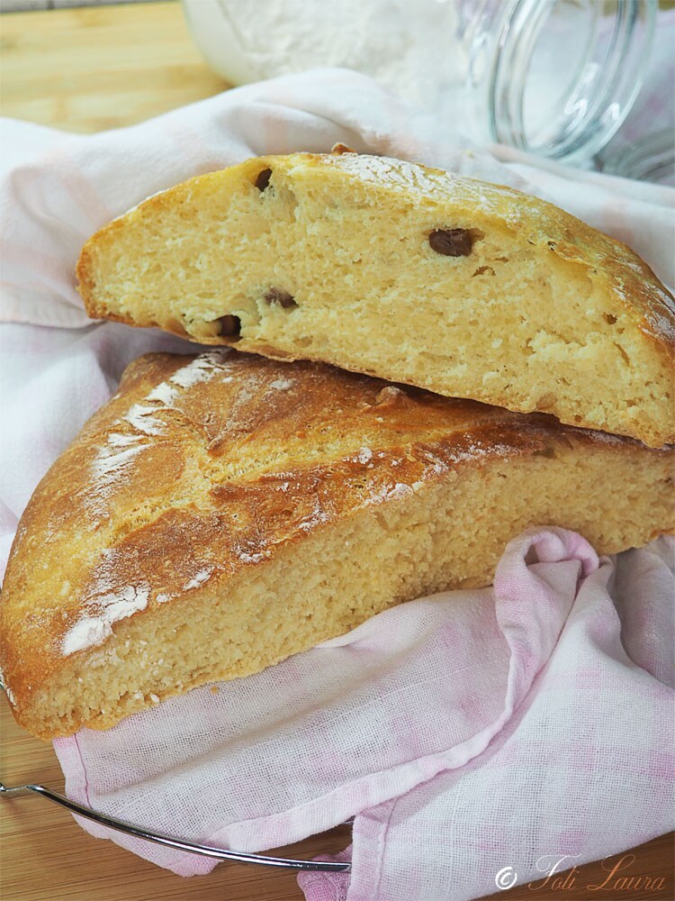 Eenvoudig brood op baksteen