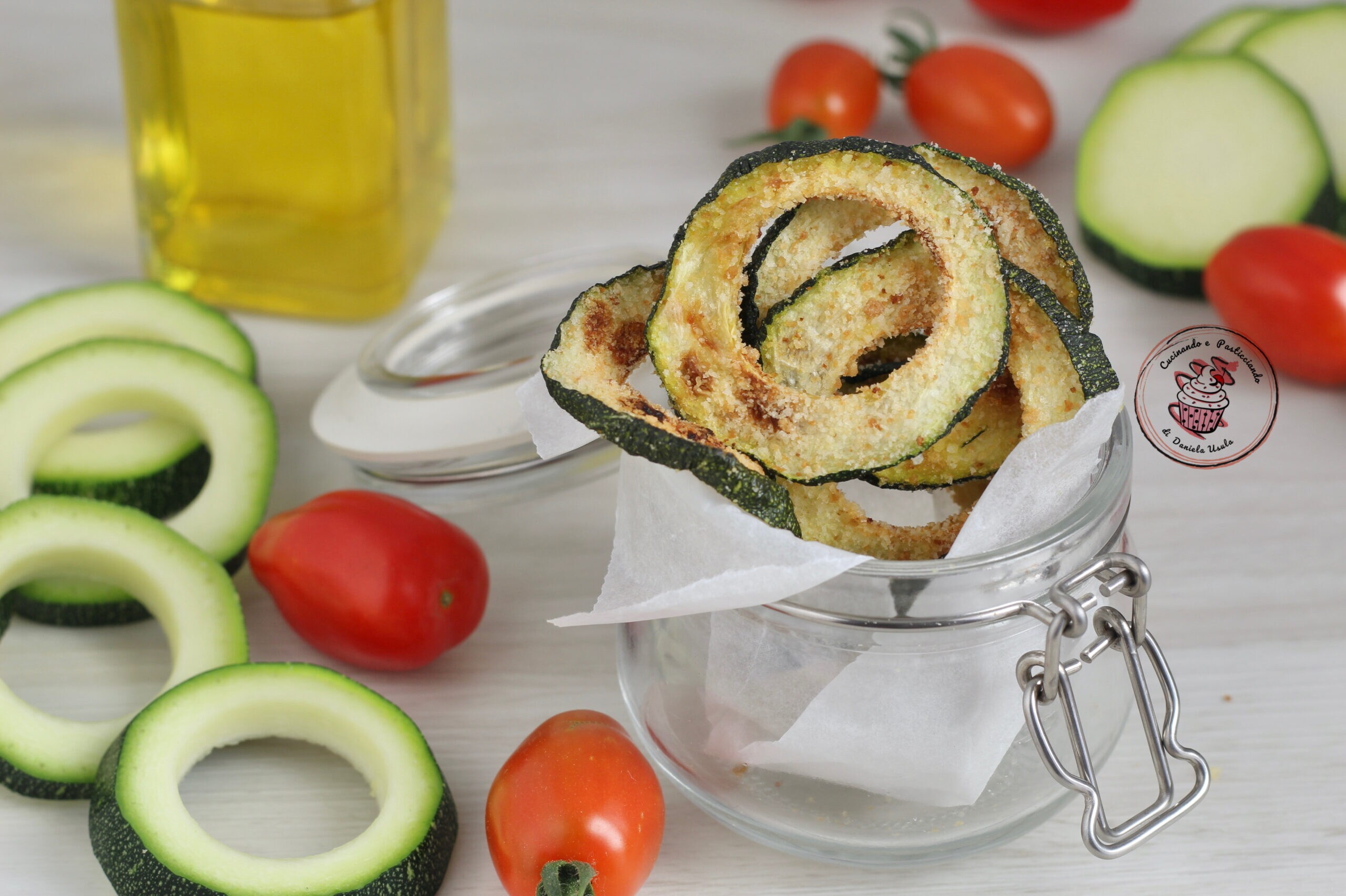 Courgettenringen gekookt in de airfryer met slechts 2 ingrediënten