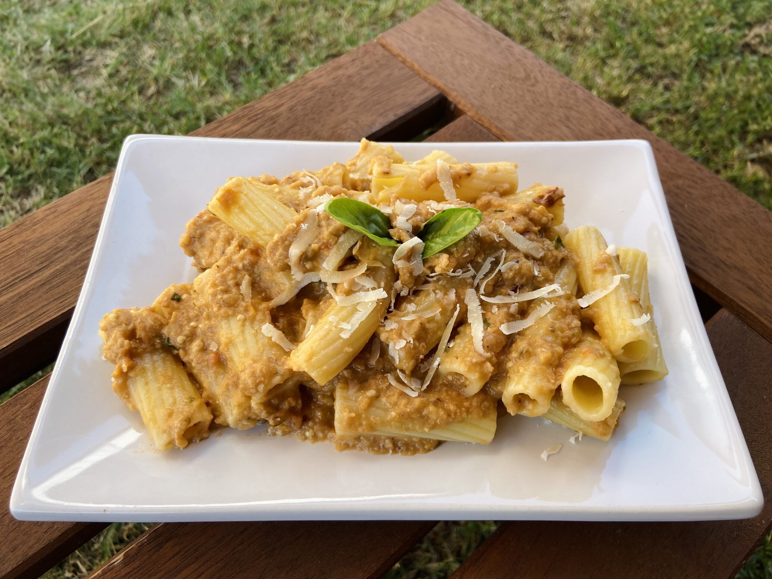 Pasta met auberginepesto