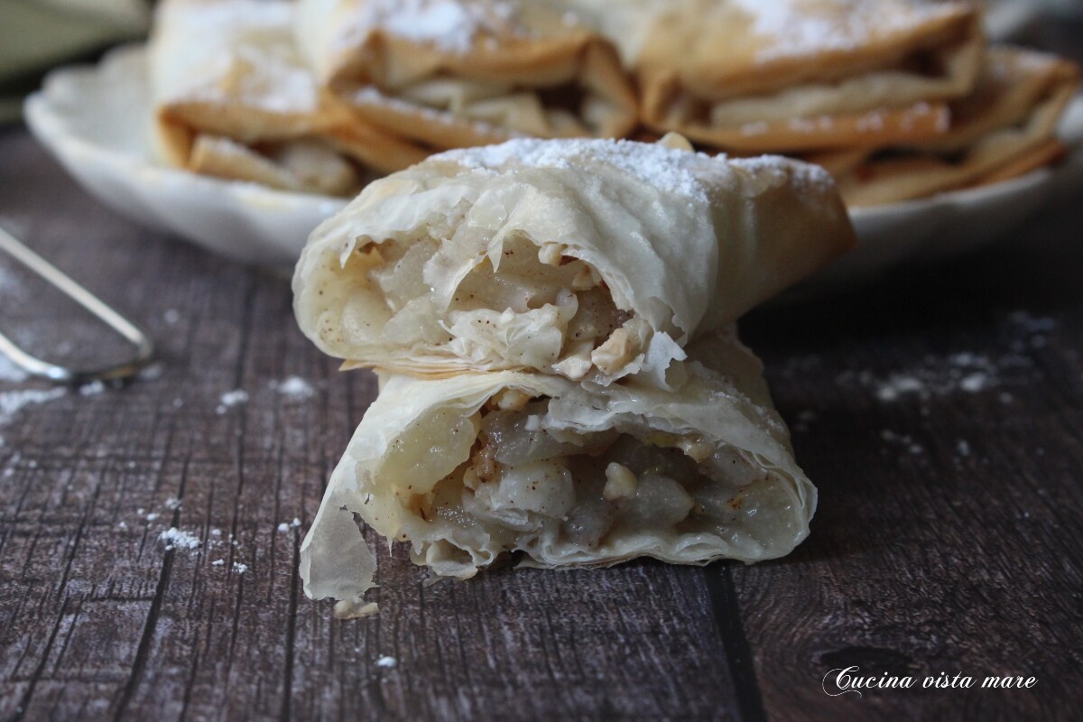 Filodeegrolletjes met peren