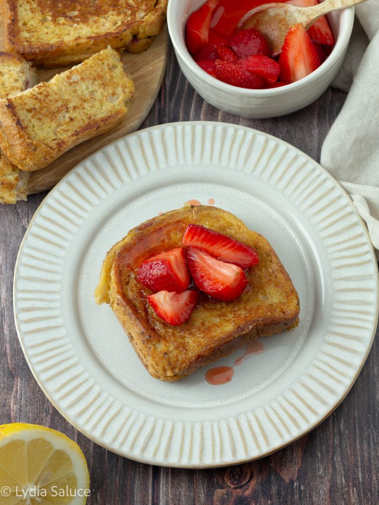 French Toast met aardbeien