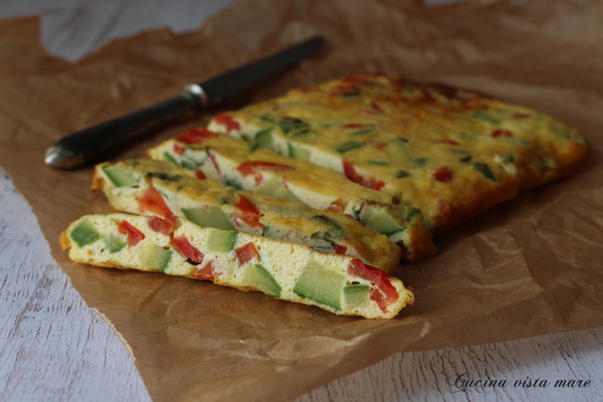 Frittata met groenten en ricotta