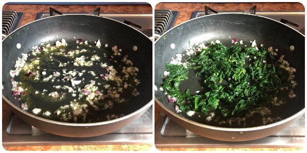 Frittata van spinazie en kaas - stap 1