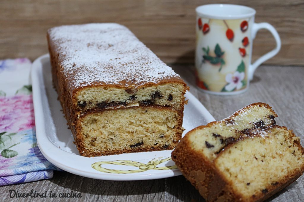 Gegoten Plumcake met Nutella