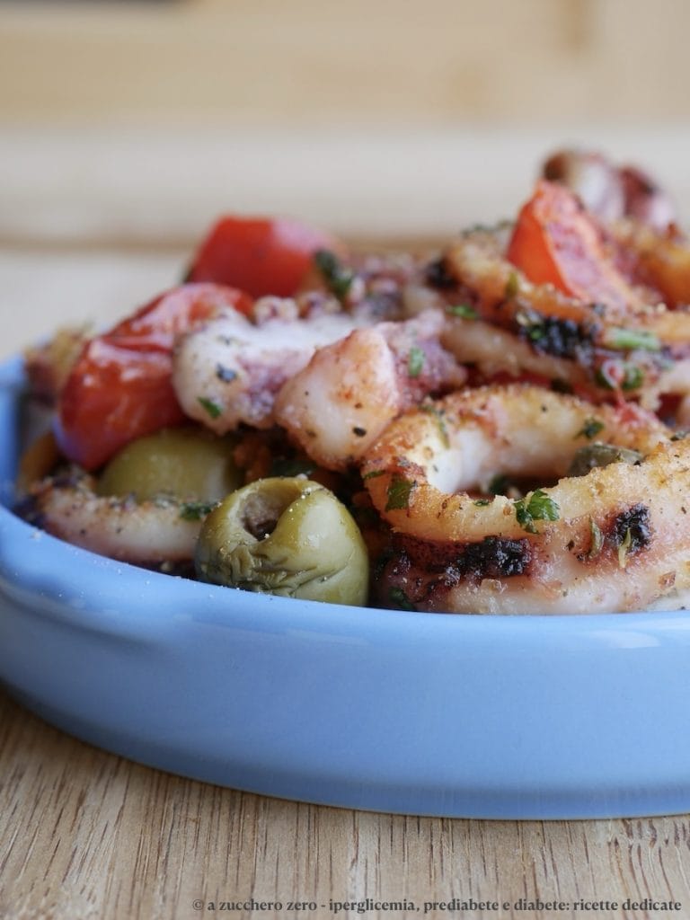 Gegratineerde pijlinktvissen met cherrytomaten in de airfryer