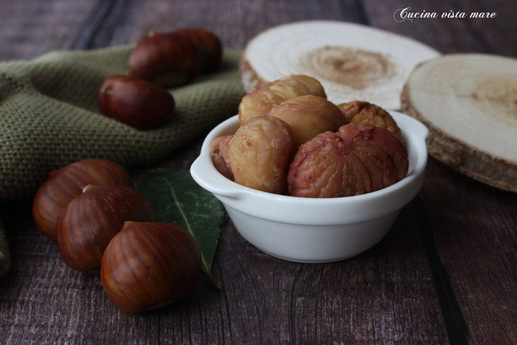Gekookte Kastanjes Keuken met zeezicht