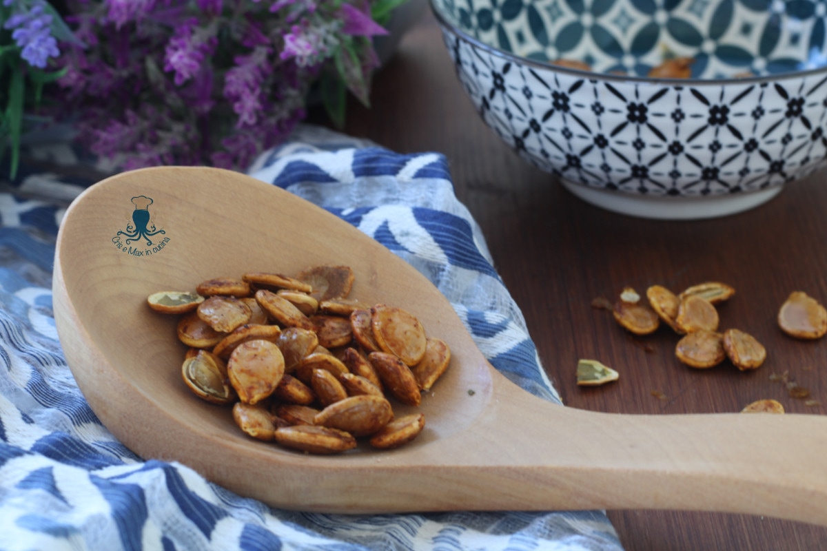 Gekruide pompoenpitten in de airfryer