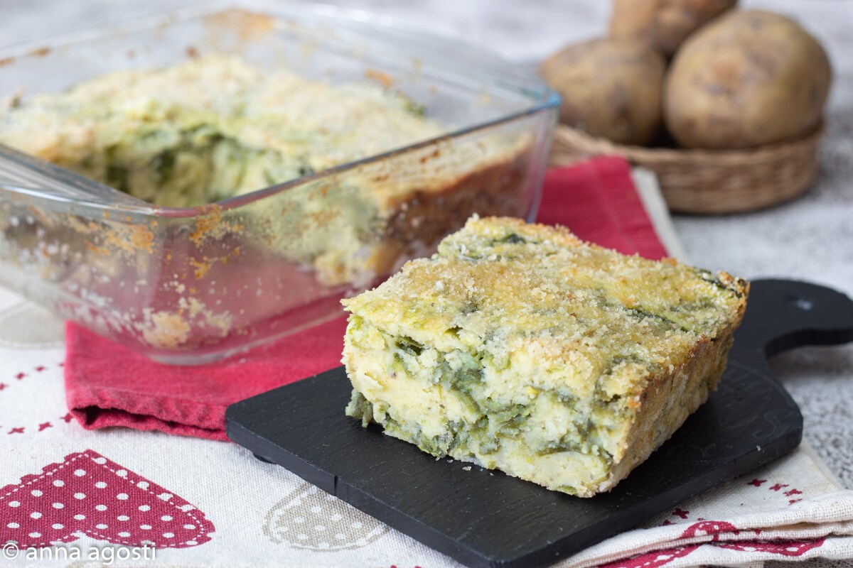 Genuese gehaktbrood met sperziebonen en aardappelen