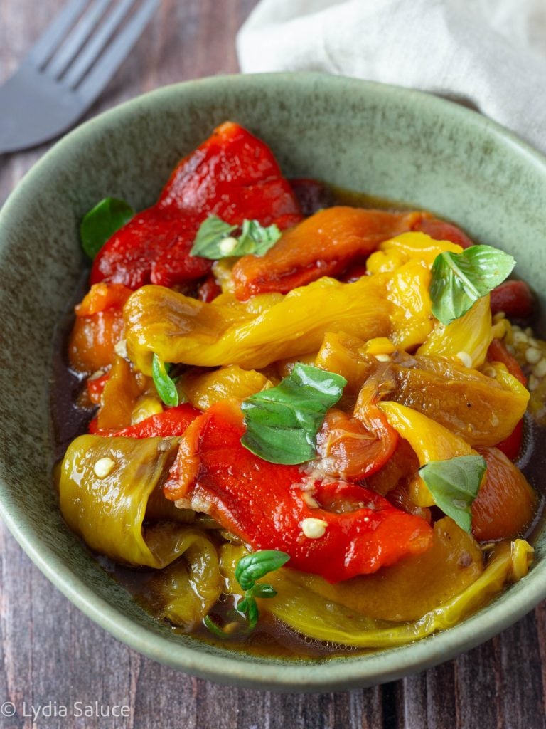 Geroosterde paprika's in de airfryer