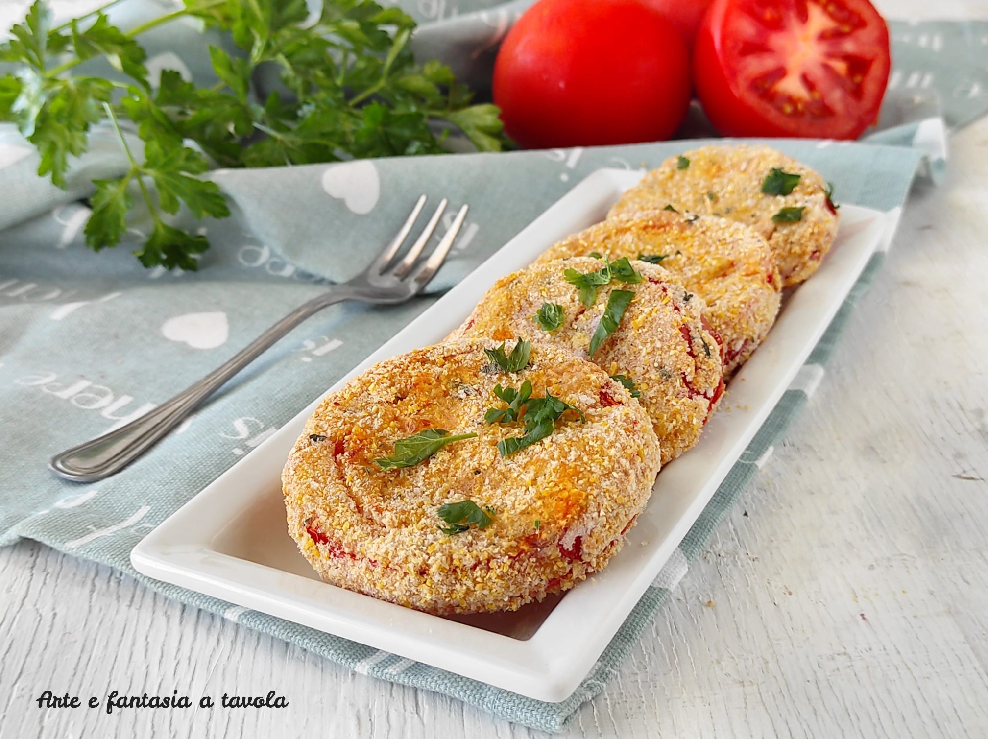 Gesneden tomaten in de airfryer
