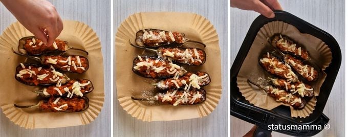 gevulde aubergines gegratineerd