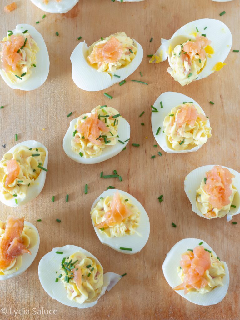 gevulde eieren met zalm