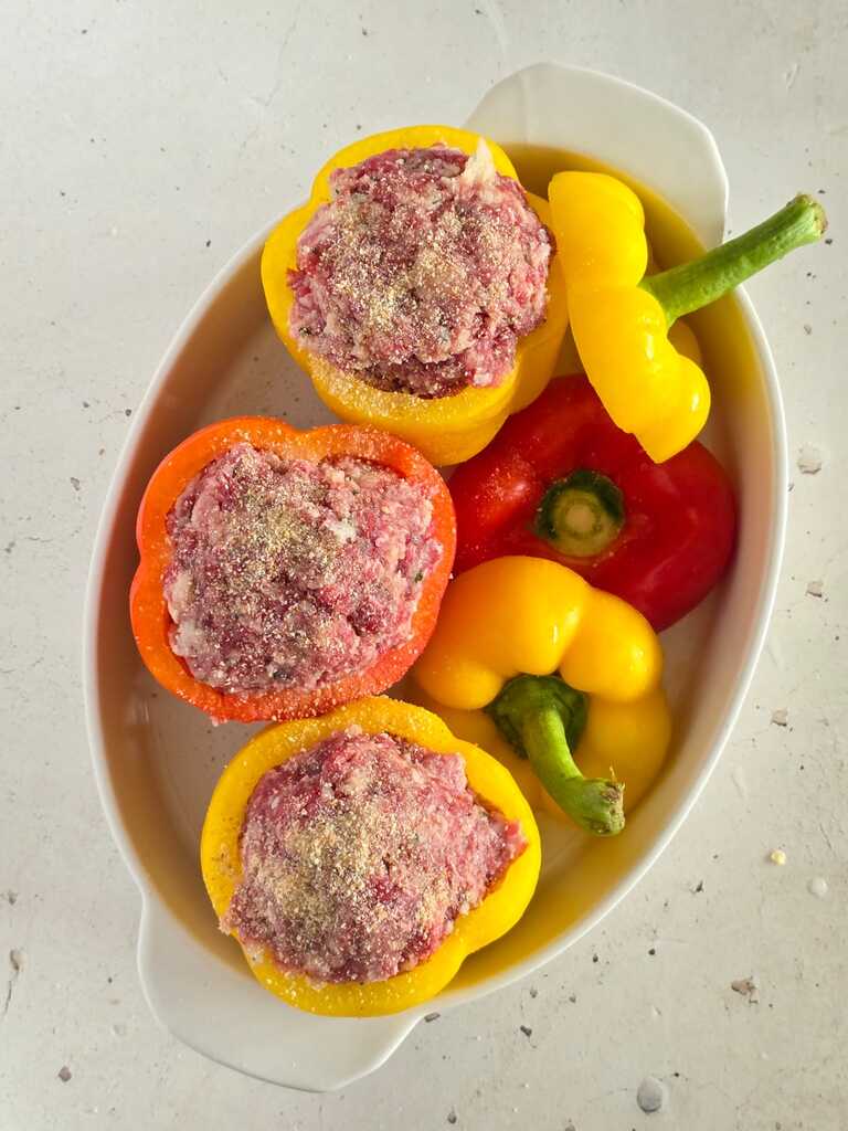 Gevulde paprika's met vlees
