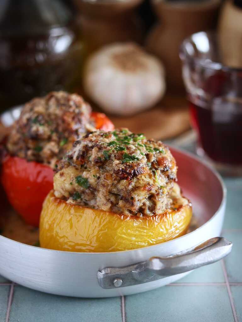 Gevulde paprika's met vlees