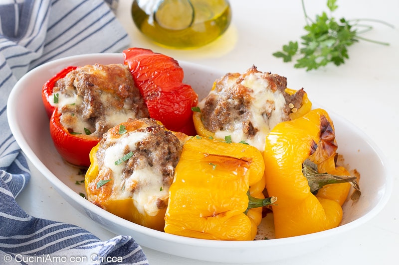 Gevulde paprika's met vlees