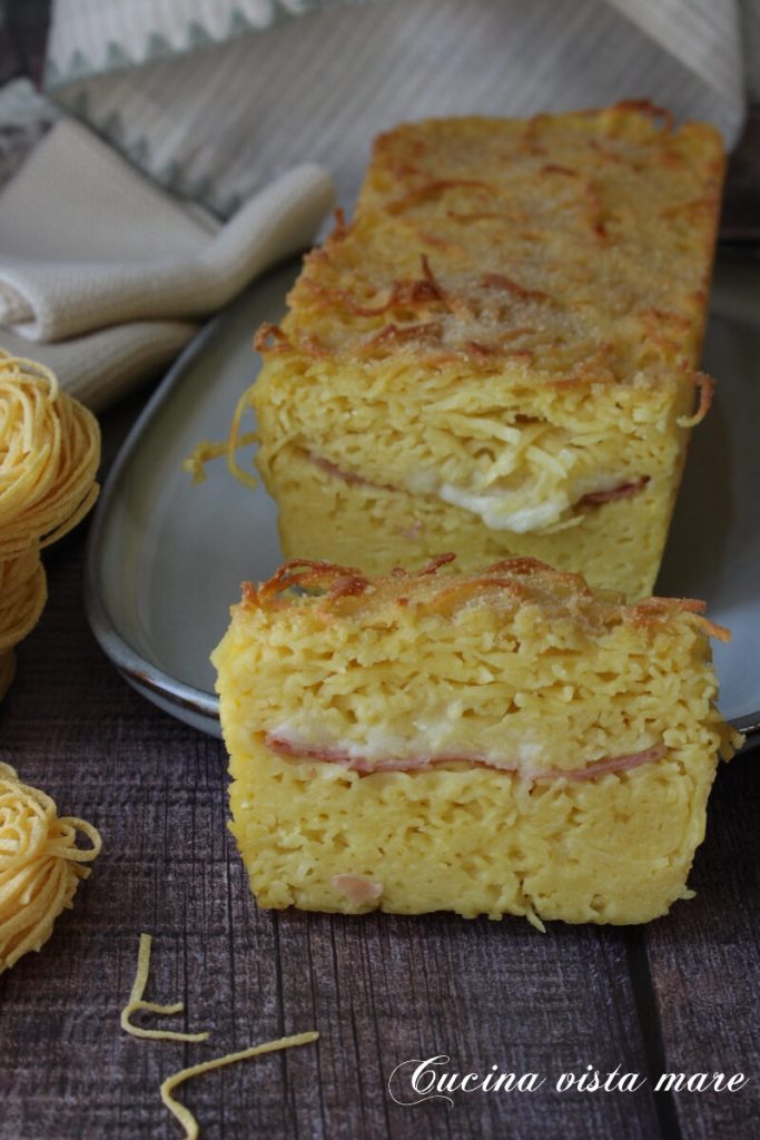 Gevulde pastaplumcake Keuken met zeezicht