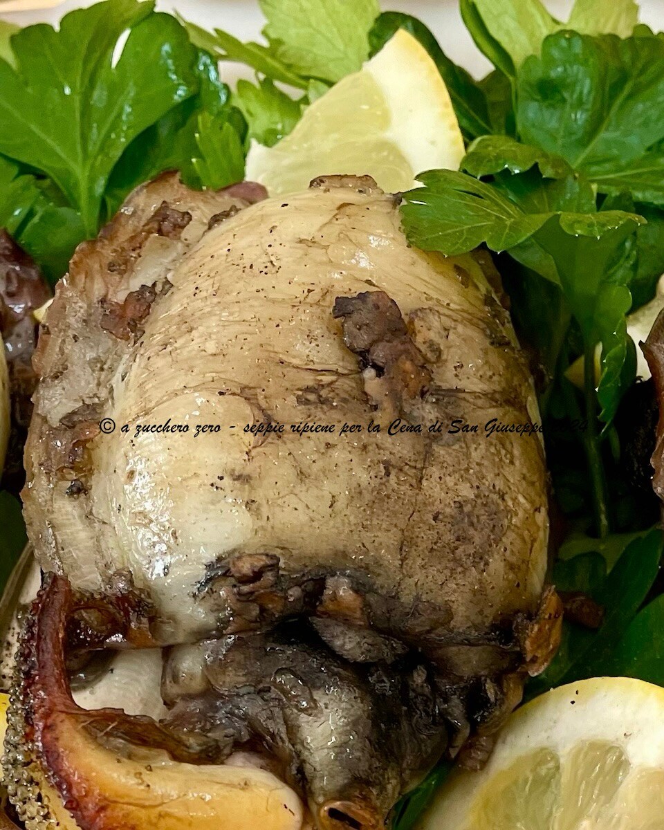 Gevulde sepia op Siciliaanse wijze uit de oven of in saus