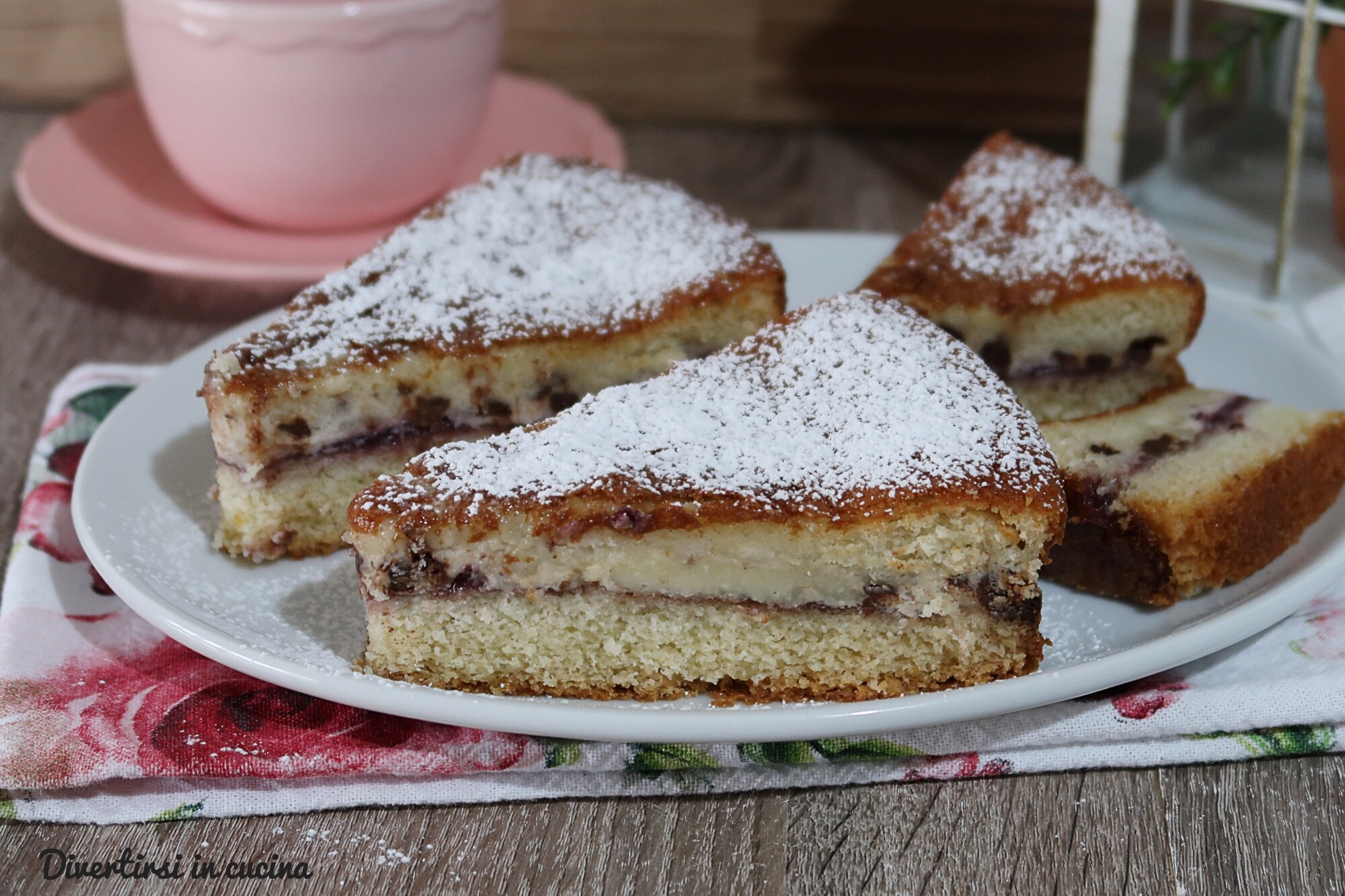 Giettaart met mascarpone en jam zonder gluten en lactose