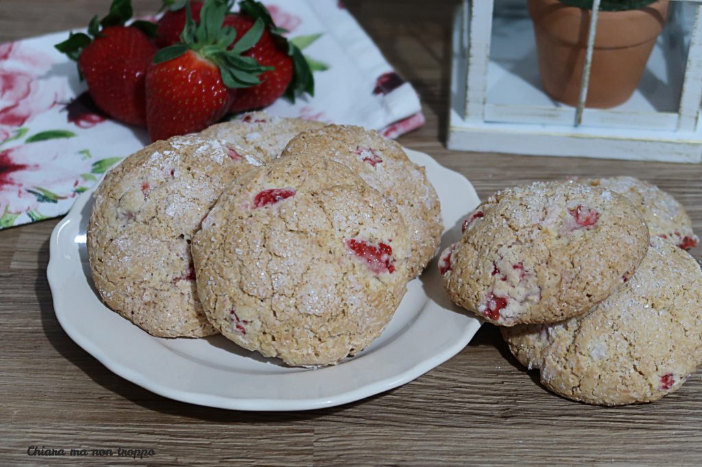 Glutenvrije en lactosevrije koekjes met aardbeien